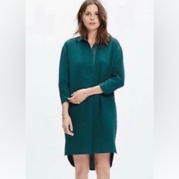 Madewell Forest Green Dress m - Picture 2 of 10